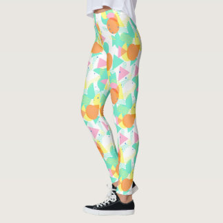 Funky Abstract Geometric Hip 50s Pattern Leggings
