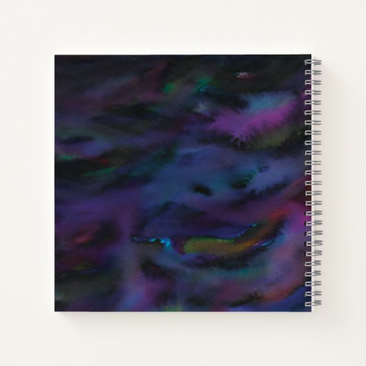 Funky, abstract gladde waterkleur notitieboek (Achterkant)