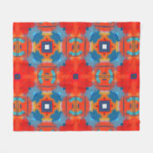 Funky Abstract Helder Kleurrijk Fleece Deken (Voorkant (Horizontaal))