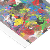 Funky Abstract Joyful Colorful  Korte Tafelloper (Hoek)