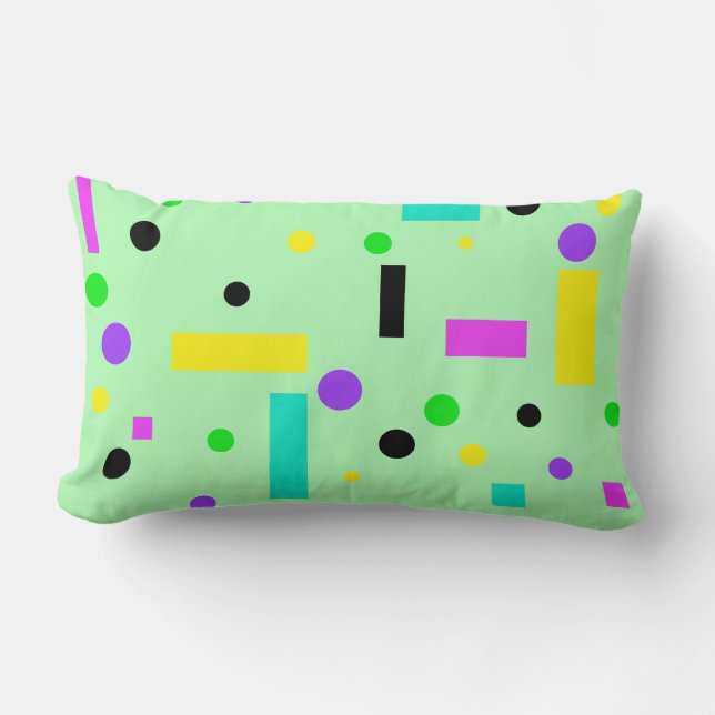 Funky Abstract Kleurrijk Patroon Kussen Cushion (Voorkant)