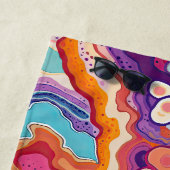 Funky Abstract Kleurrijke Agaat Geode Pattern Strandlaken (In situ)