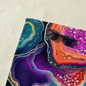 Funky Abstract Kleurrijke Agaat Geode Pattern Strandlaken (In situ)