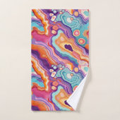 Funky Abstract kleurrijke patroonbadkamer Bad Handdoek (Handdoek)