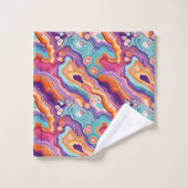 Funky Abstract kleurrijke patroonbadkamer Bad Handdoek (Wasdoekje)