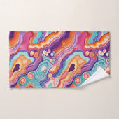 Funky Abstract kleurrijke patroonbadkamer Bad Handdoek (Handdoek)