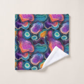 Funky Abstract kleurrijke patroonbadkamer Bad Handdoek (Wasdoekje)