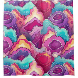 Funky Abstract kleurrijke patroonbadkamer Douchegordijn