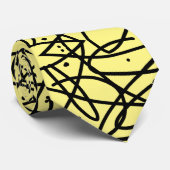 Funky Abstract Kunstpatroon Stropdas (Opgerold)