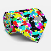 Funky Abstract Kunstpatroon Stropdas (Opgerold)