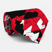 Funky Abstract Kunstpatroon Stropdas (Opgerold)