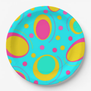 Funky Abstract Patroon Papieren Bordje