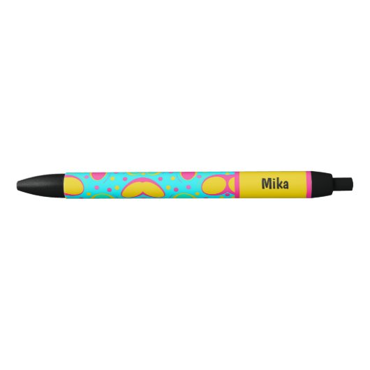 Funky Abstract Patroon Zwarte Inkt Pen (Voorkant)
