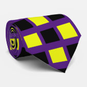 Funky Abstract Print Yellow Blocks Stropdas (Opgerold)