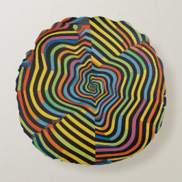 Funky Abstract Rond Kussen