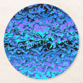 Funky Abstract Ronde Kartonnen Onderzetter (Voorkant)