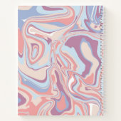 Funky Abstract Roze Swirl Marmeren Textuur Notitieboek (Achterkant)