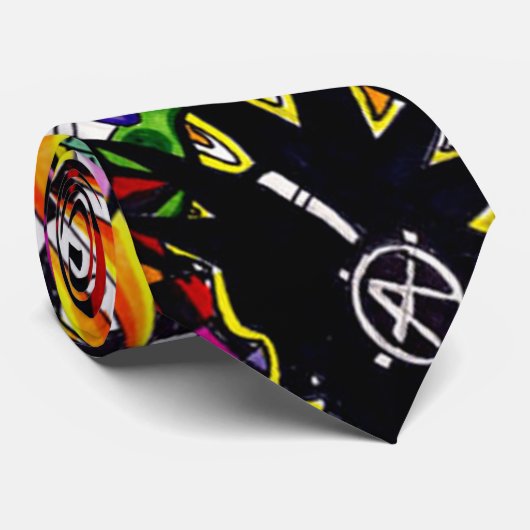 Funky Abstract Stropdas (Opgerold)