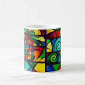 Funky Abstract Swirly Art Koffiemok (Center)