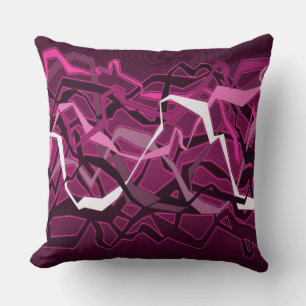 Funky Abstract Waves Pink Sierkussen