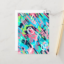 Funky Abstracte Art Briefkaart