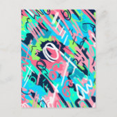 Funky Abstracte Art Briefkaart (Voorkant)