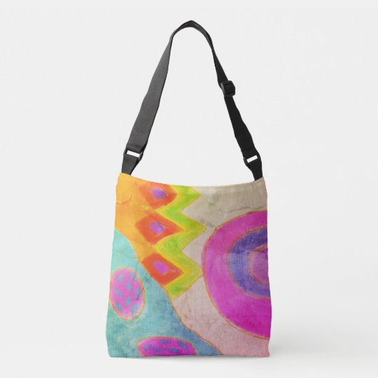 Funky Abstracte Art Crossbody Tas (Voorkant)