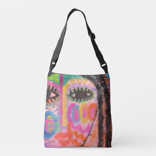 Funky Abstracte Art Crossbody Tas (Achterkant)