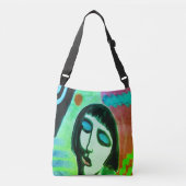 Funky Abstracte Art Crossbody Tas (Voorkant)