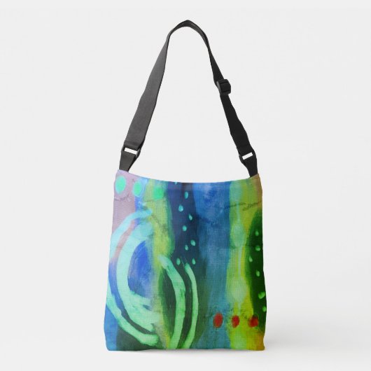 Funky Abstracte Art Crossbody Tas (Voorkant)