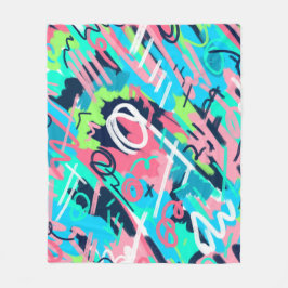 Funky Abstracte Art Fleece Deken