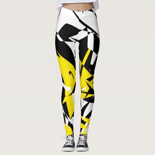 Funky Abstracte Art Geometry-Leggings Leggings (Voorkant)