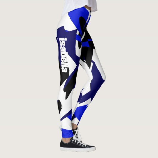 Funky Abstracte Art Geometry Voeg Isabella toe Leggings (Rechts)