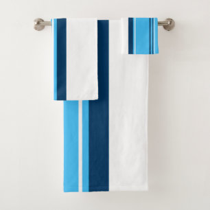 Funky Abstracte Art Light Dark Blue Bad Handdoek