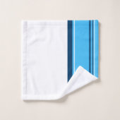 Funky Abstracte Art Light Dark Blue Bad Handdoek (Wasdoekje)