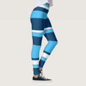 Funky Abstracte Art Light Dark Blue Leggings (Rechts)
