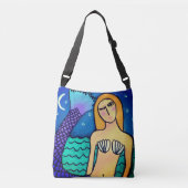 Funky Abstracte Art Mermaid Crossbody Tas (Voorkant)