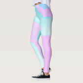 Funky Abstracte Art roze Turquoise Pastel Theme Leggings (Links)
