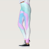 Funky Abstracte Art roze Turquoise Pastel Theme Leggings (Links)