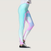 Funky Abstracte Art roze Turquoise Pastel Theme Leggings (Rechts)
