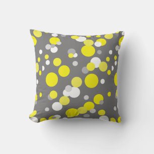 Funky Abstracte Art Shades of Yellow Pillow Cushio Kussen