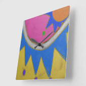 Funky Abstracte Art Square Wall klok (Hoek)
