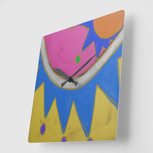 Funky Abstracte Art Square Wall klok (Hoek)