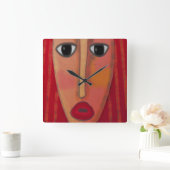 Funky Abstracte Art Square Wall klok (Huis)