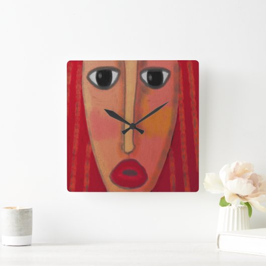 Funky Abstracte Art Square Wall klok (Huis)