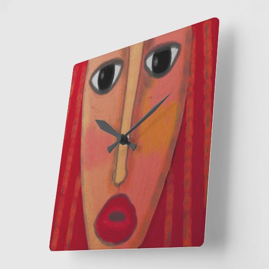 Funky Abstracte Art Square Wall klok (Hoek)