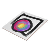 Funky Abstracte Art Tegeltje (Zijkant)