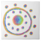 Funky Abstracte Art Tegeltje (Voorkant)