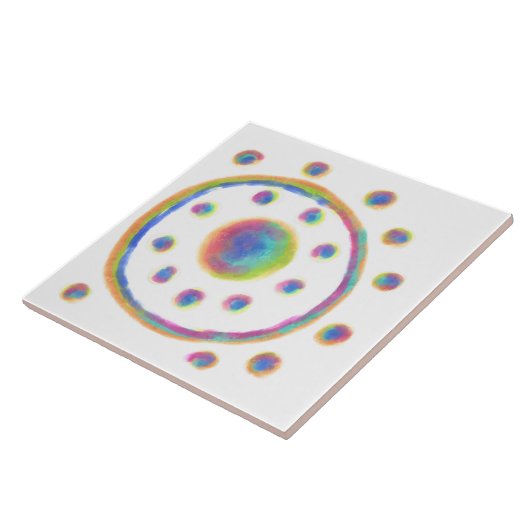 Funky Abstracte Art Tegeltje (Zijkant)