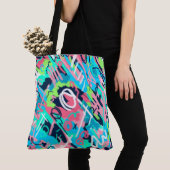 Funky Abstracte Art Tote Bag (Dichtbij)